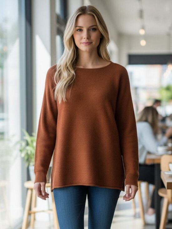 Michael Kors Burnt OrangeTunic w/Zipper Size Small - Picture 1 of 8